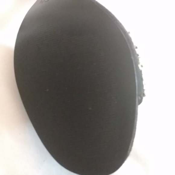 Shoes Unisa heels black with gold discs size 7 - Picture 4 of 5